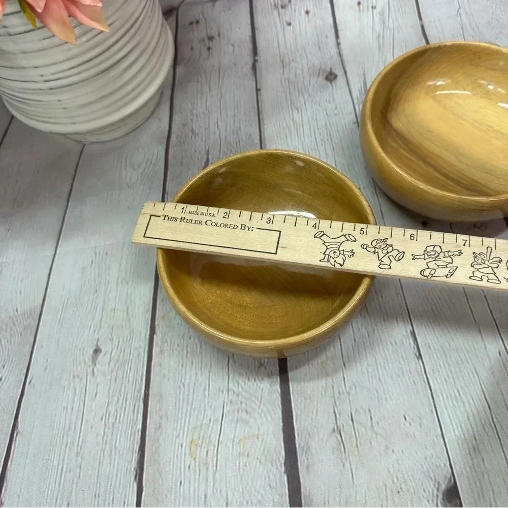 hand turned oregon myrtlewood wooden bowl set of 2 myrtle craft studio